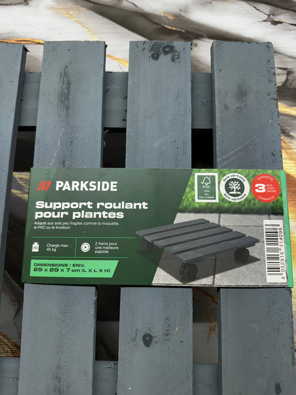 Supporto per piante Parkside in legno Grigio