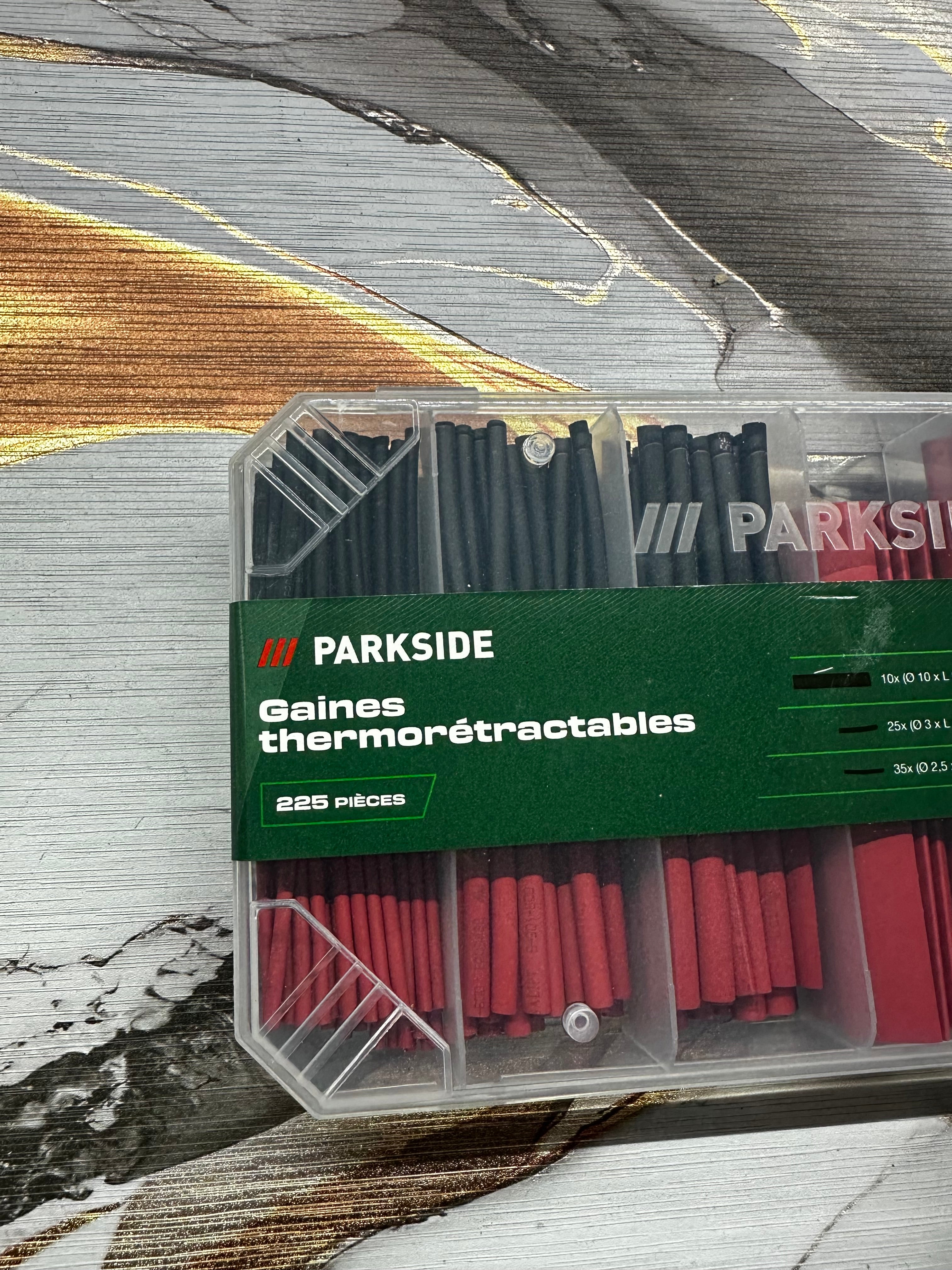 Kit di guaine termoretraibili rosso e nero Parkside
