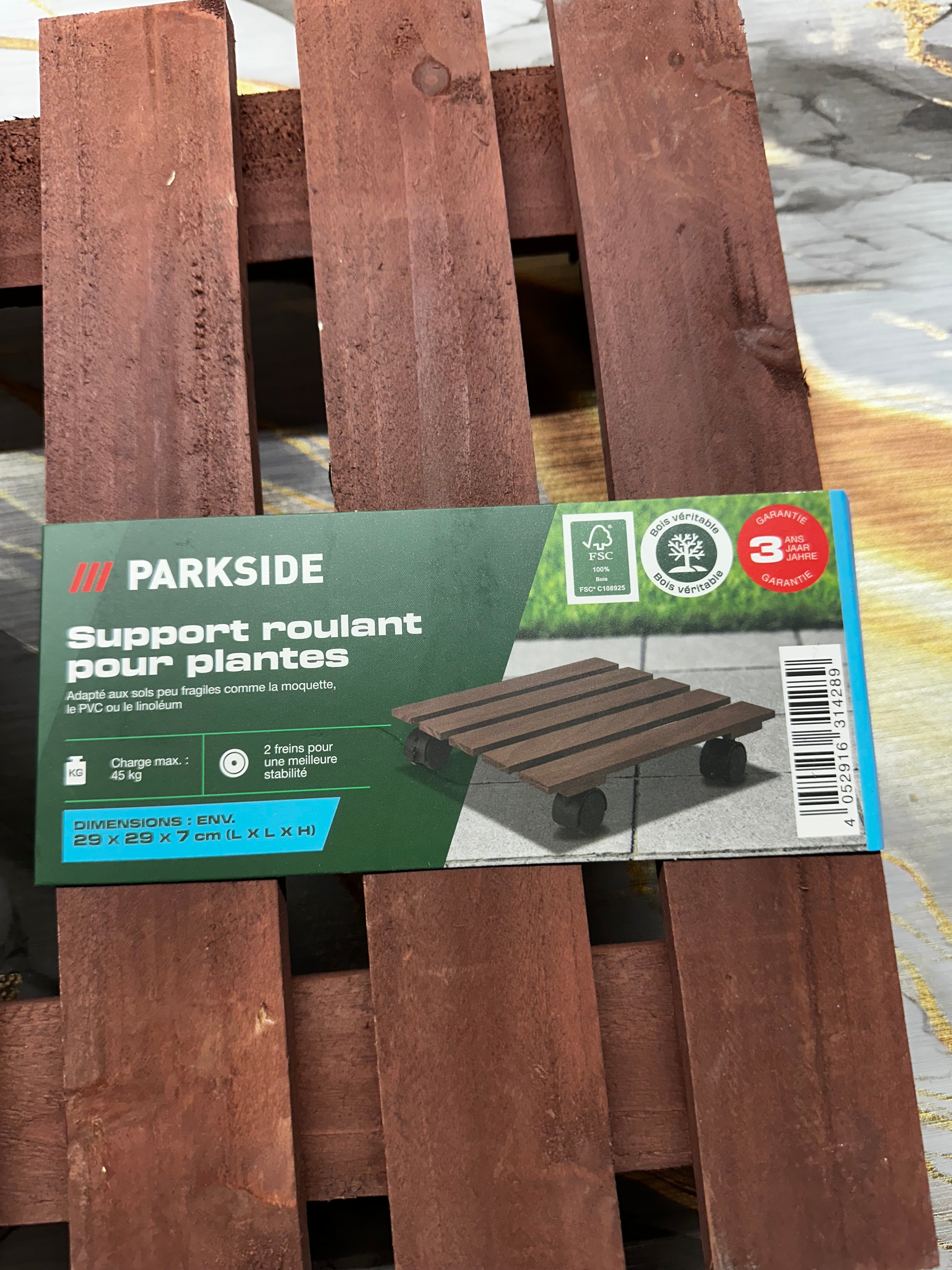 Supporto per piante Parkside in legno Marrone