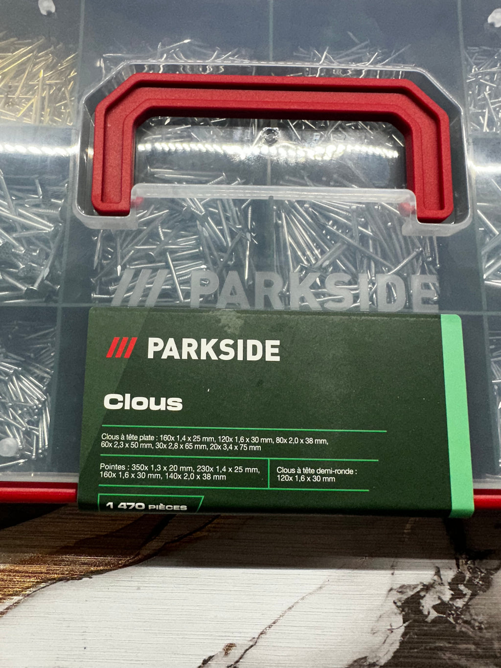 Assortimento di chiodi e punte Parkside