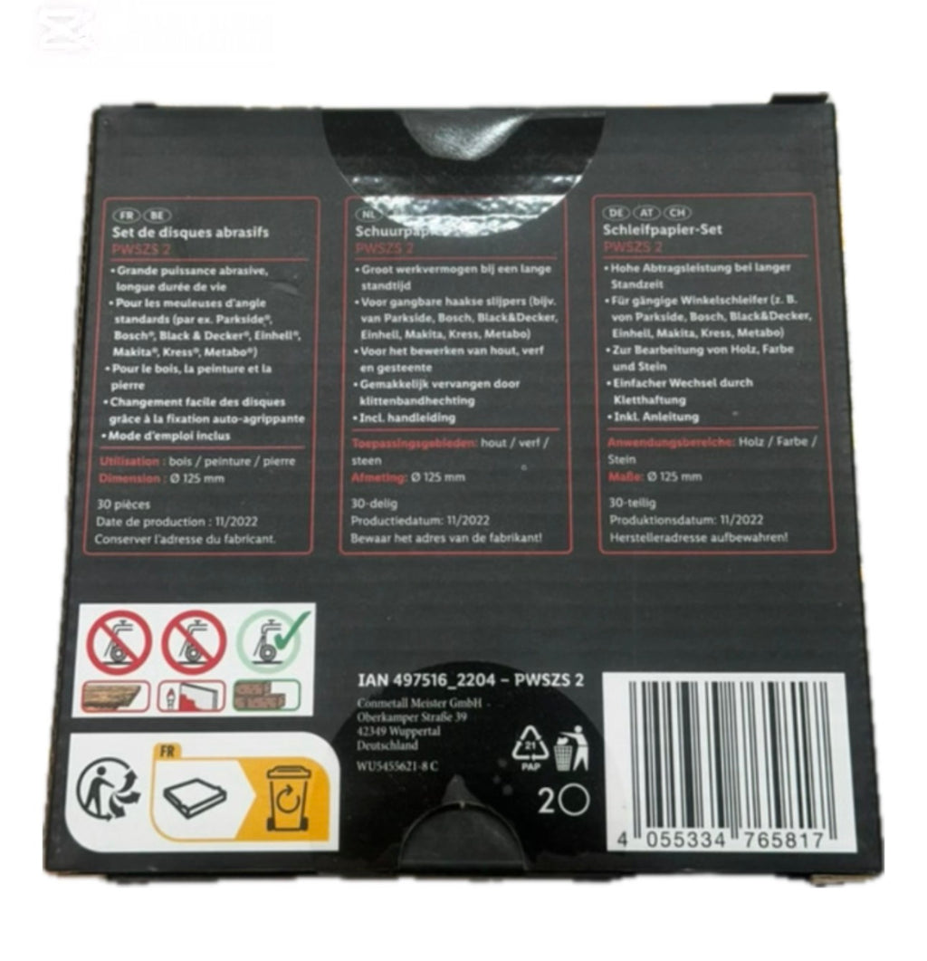 Set di dischi abrasivi Parkside PWSZS 2.