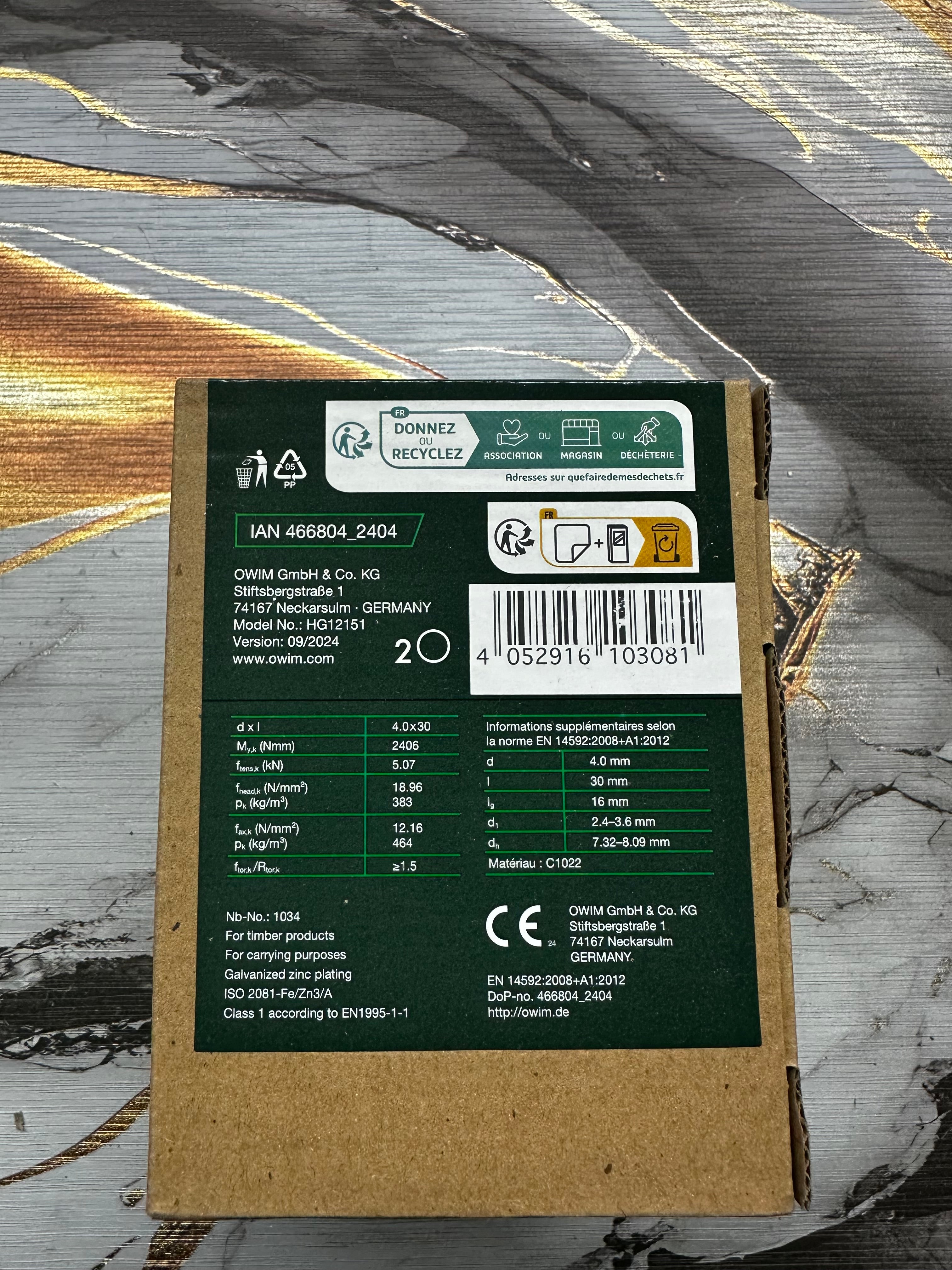 viti per truciolato Parkside 4,0 x 30 mm 600Pz