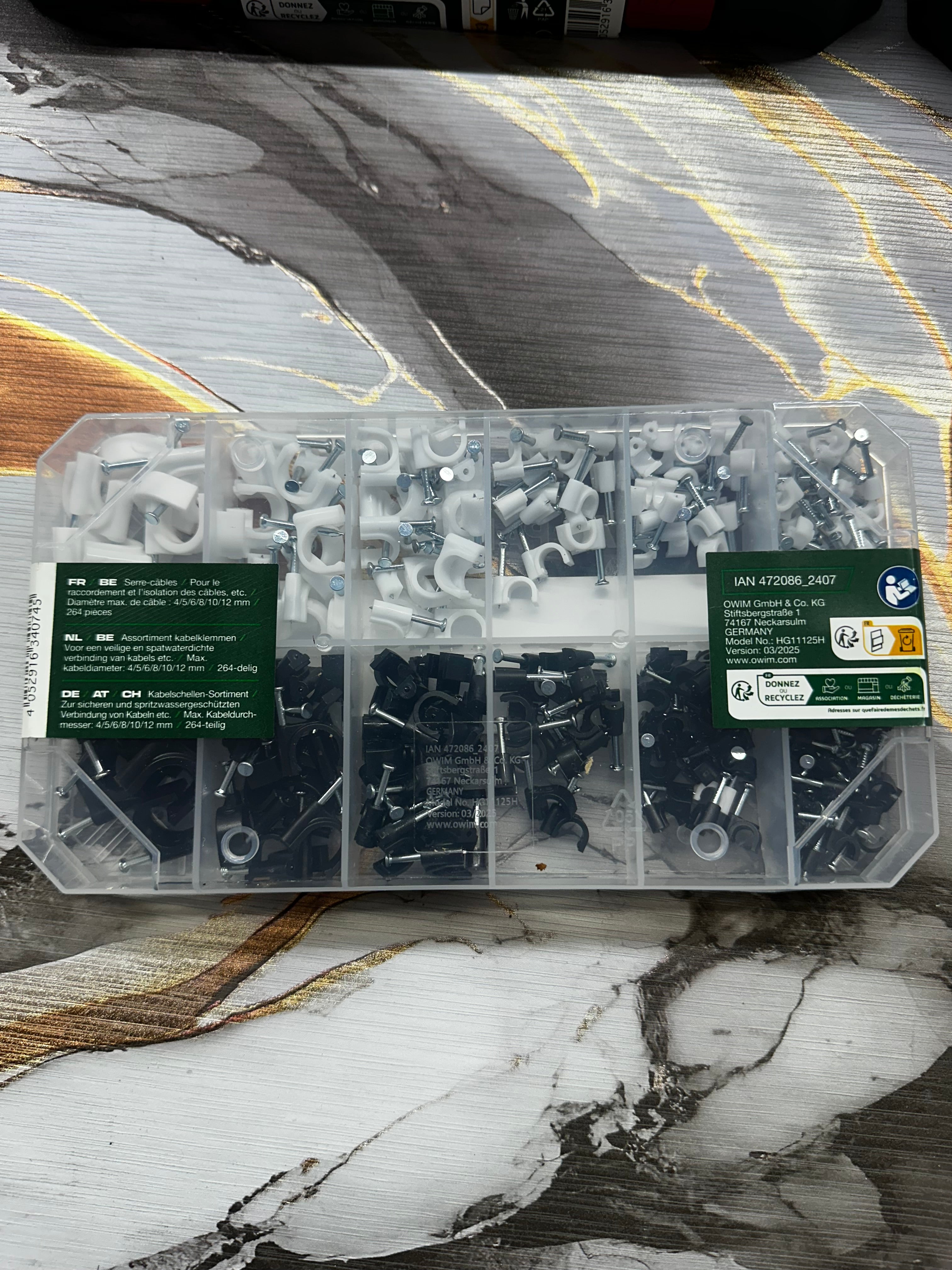 Set di minuteria per il fissaggio di cavi a marchio Parkside.