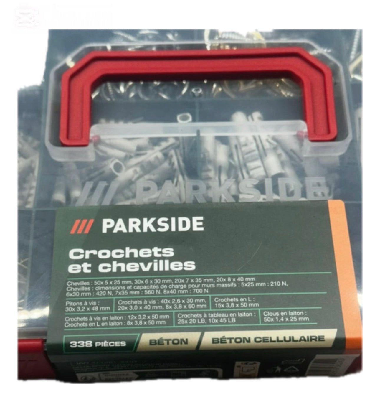 Set Parkside di ganci e tasselli