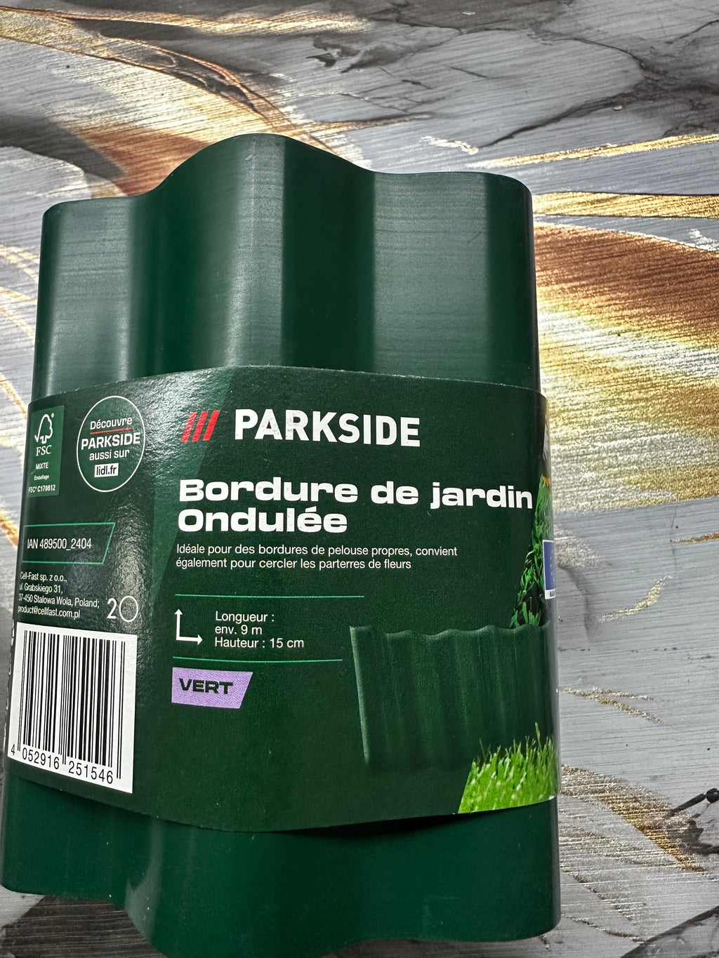 Bordura da giardino ondulata verde Parkside