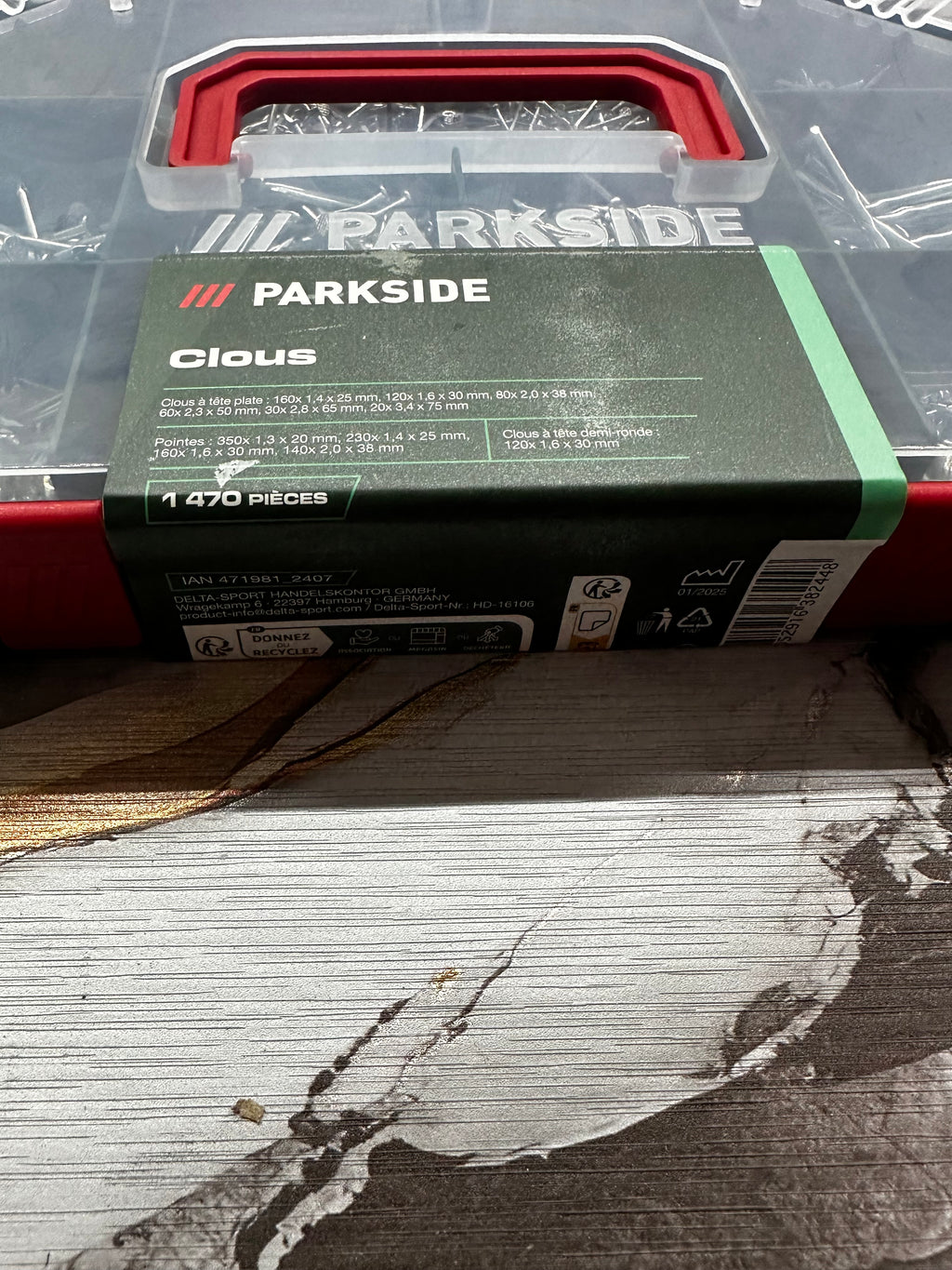Assortimento di chiodi e punte Parkside