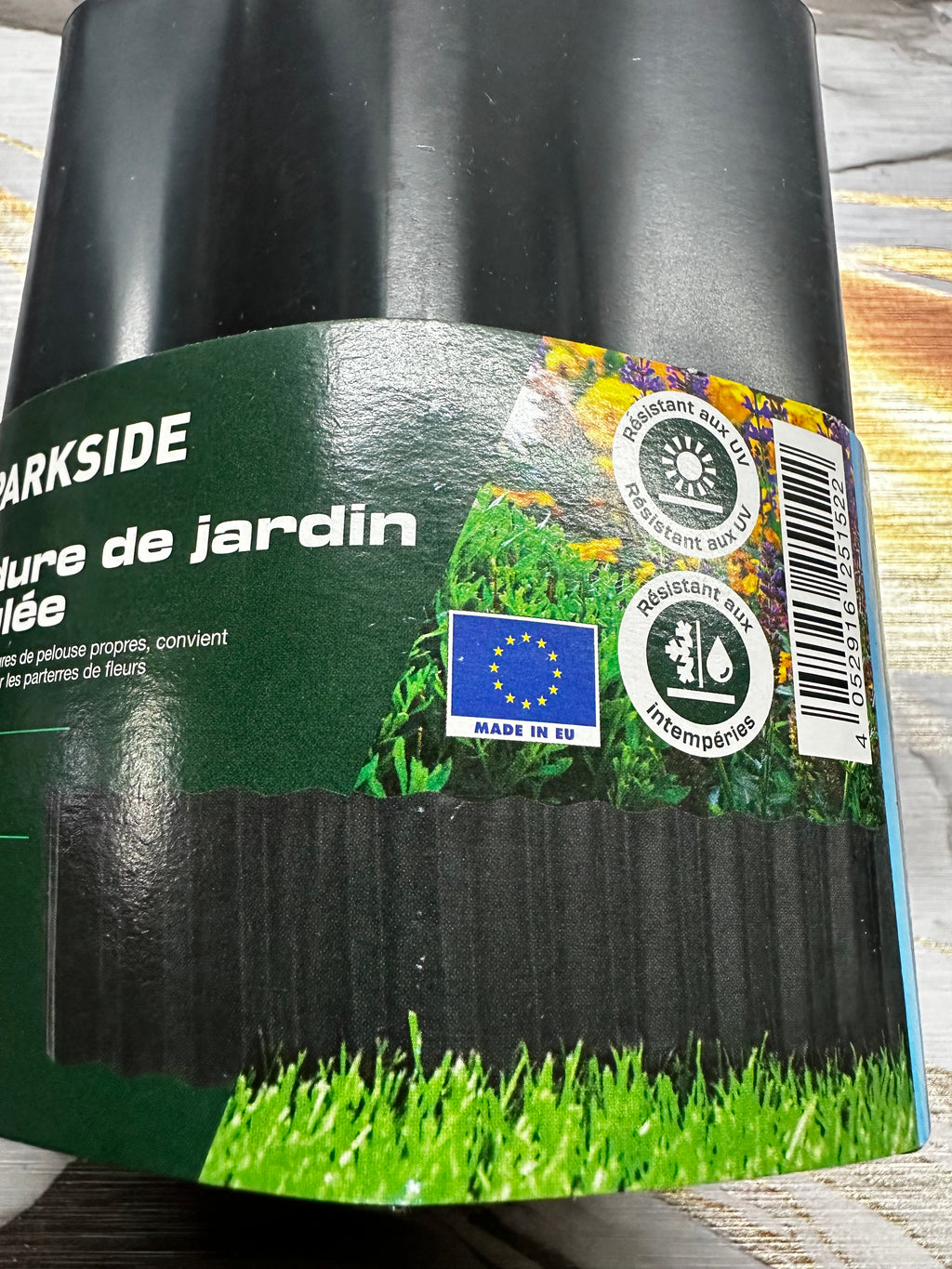 Bordura da giardino ondulata nera Parkside